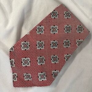 Vintage 100% Pure Chinese Silk Red Patterned Men's Tie Giant Panda One Size